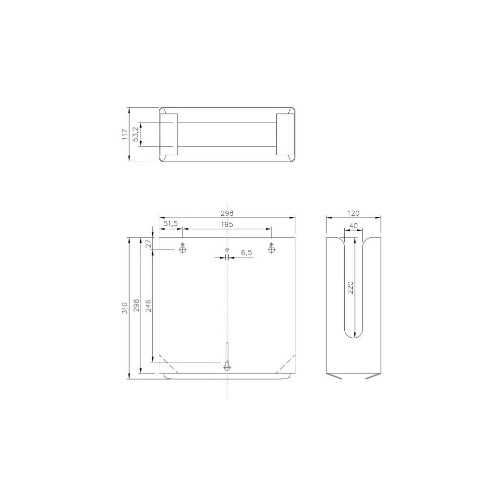 DP3105 Dolphin Prestige Open Top Paper Towel Dispenser