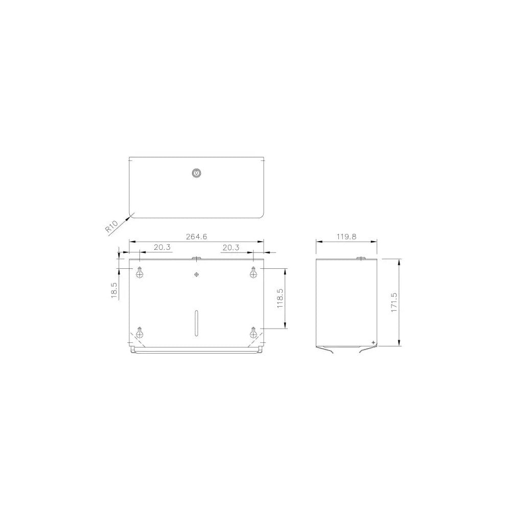 DP3102 Dolphin Wall Mounted Prestige Paper Towel Dispenser