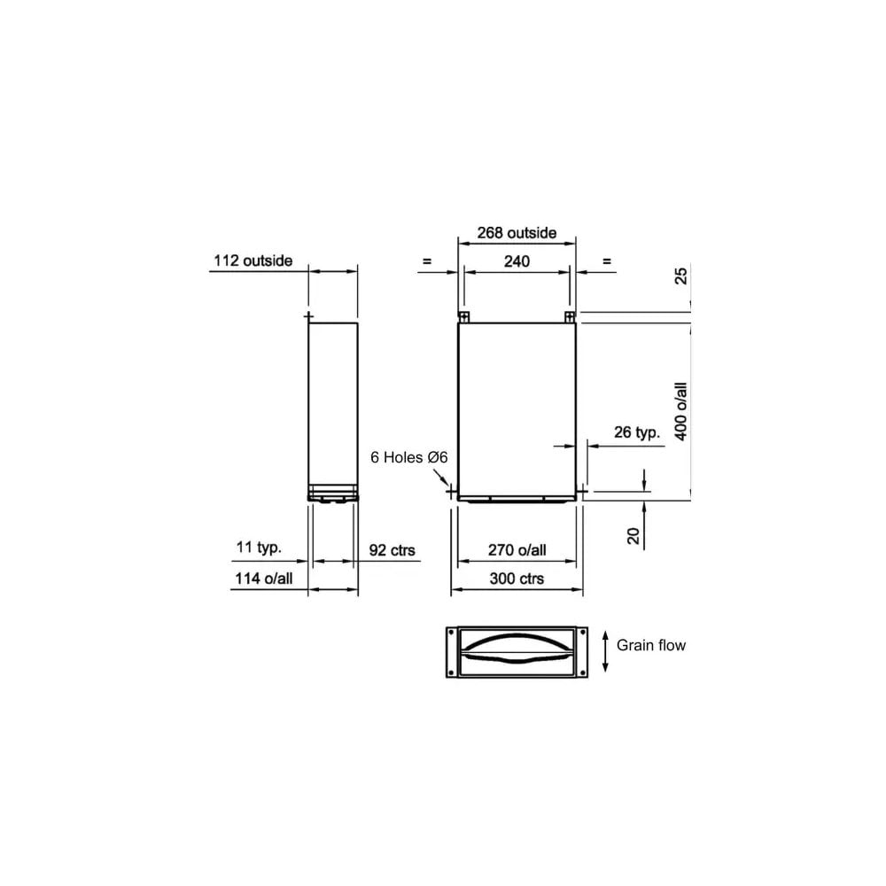 09.3116 Distributeur d'essuie-tout Dolphin derrière le miroir - Base plate