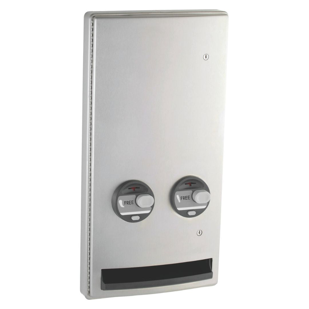 B-47064C Semi-Recessed Tampon and Pad Dispenser - Free Operation