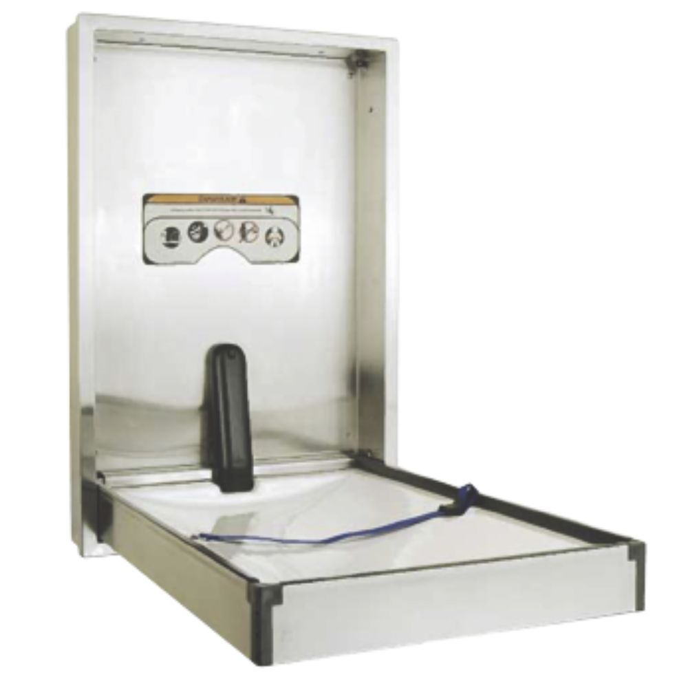 BC100SV-SM Dolphin Surface Mounted Vertical Type 304 Stainless Steel Baby Changing Station