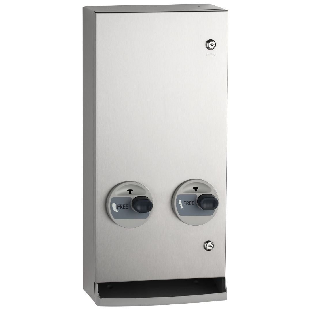 B-2706C Surface-Mounted Tampon and Pad Dispenser - Free Operation