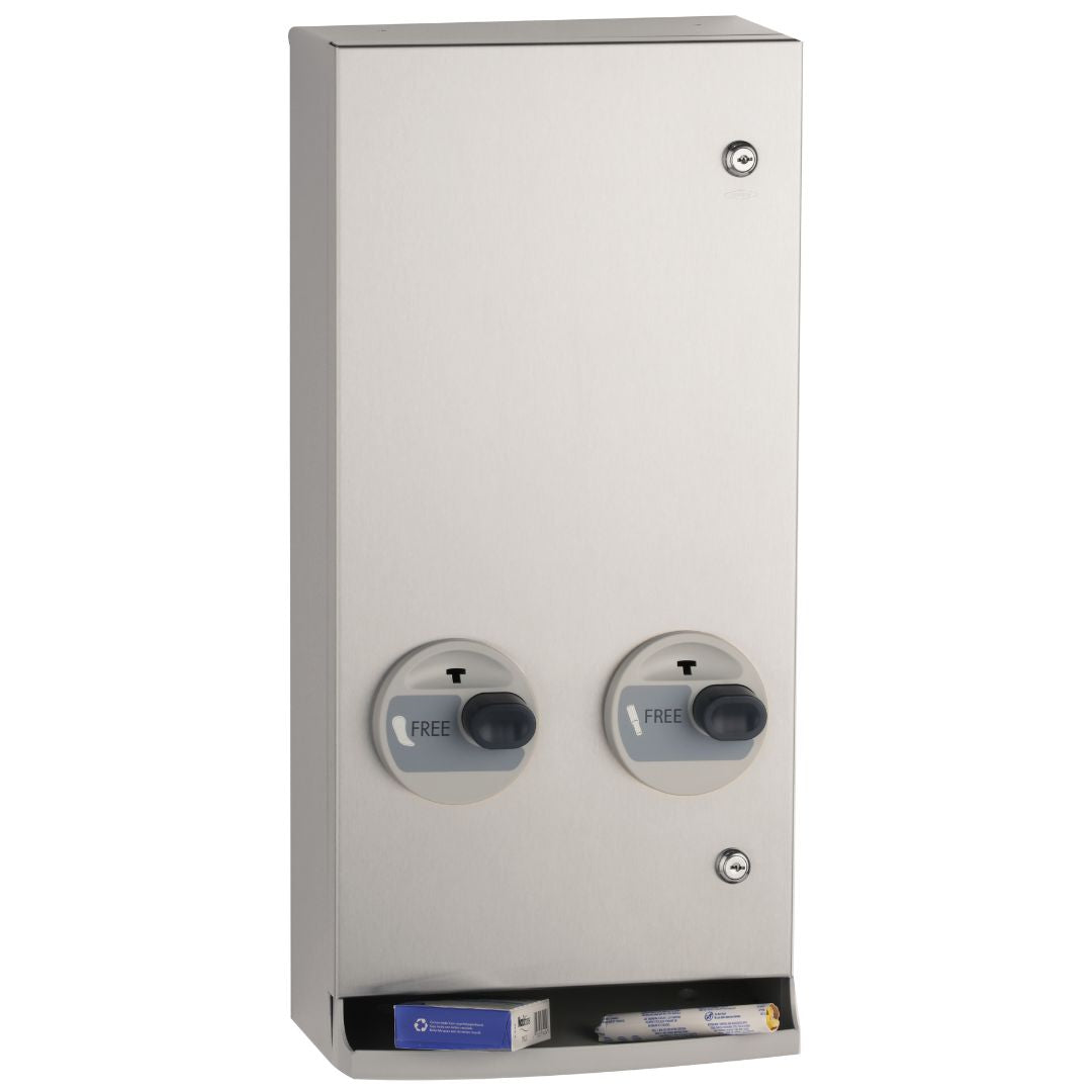 B-2706C Surface-Mounted Tampon and Pad Dispenser - Free Operation