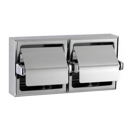 B-6999 / B-69997 Surface Mounted Double Toilet Roll Holder with Lids