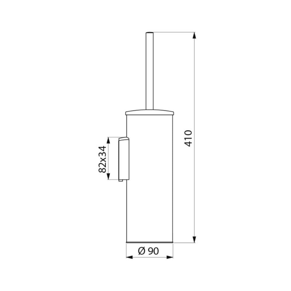 4051 Be-Line® Wall-Mounted Toilet Brush Set With Lid