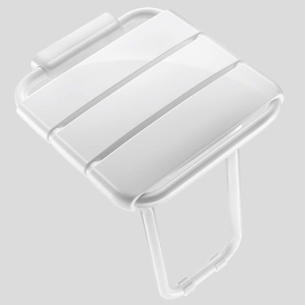 510400 Siège de douche mural relevable avec pied en ALU