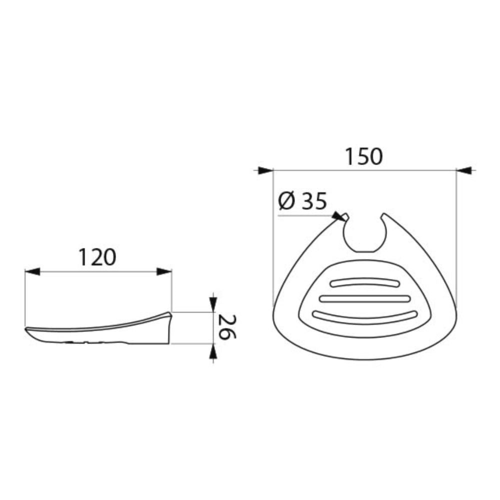 511912 Be-Line® Porta Sapone Scorrevole Per Aste Doccia