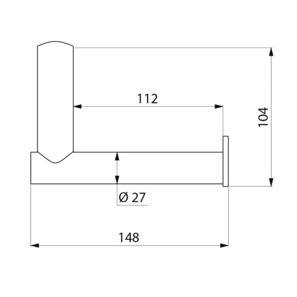 511965 Be-Line® Porta Rotolo Carta Igienica Per Maniglioni Ribaltabili