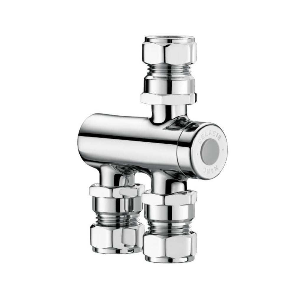 732116 DELABIE PREMIX NANO Mitigeur Thermostatique Parallèle Ø15mm Corps Chromé