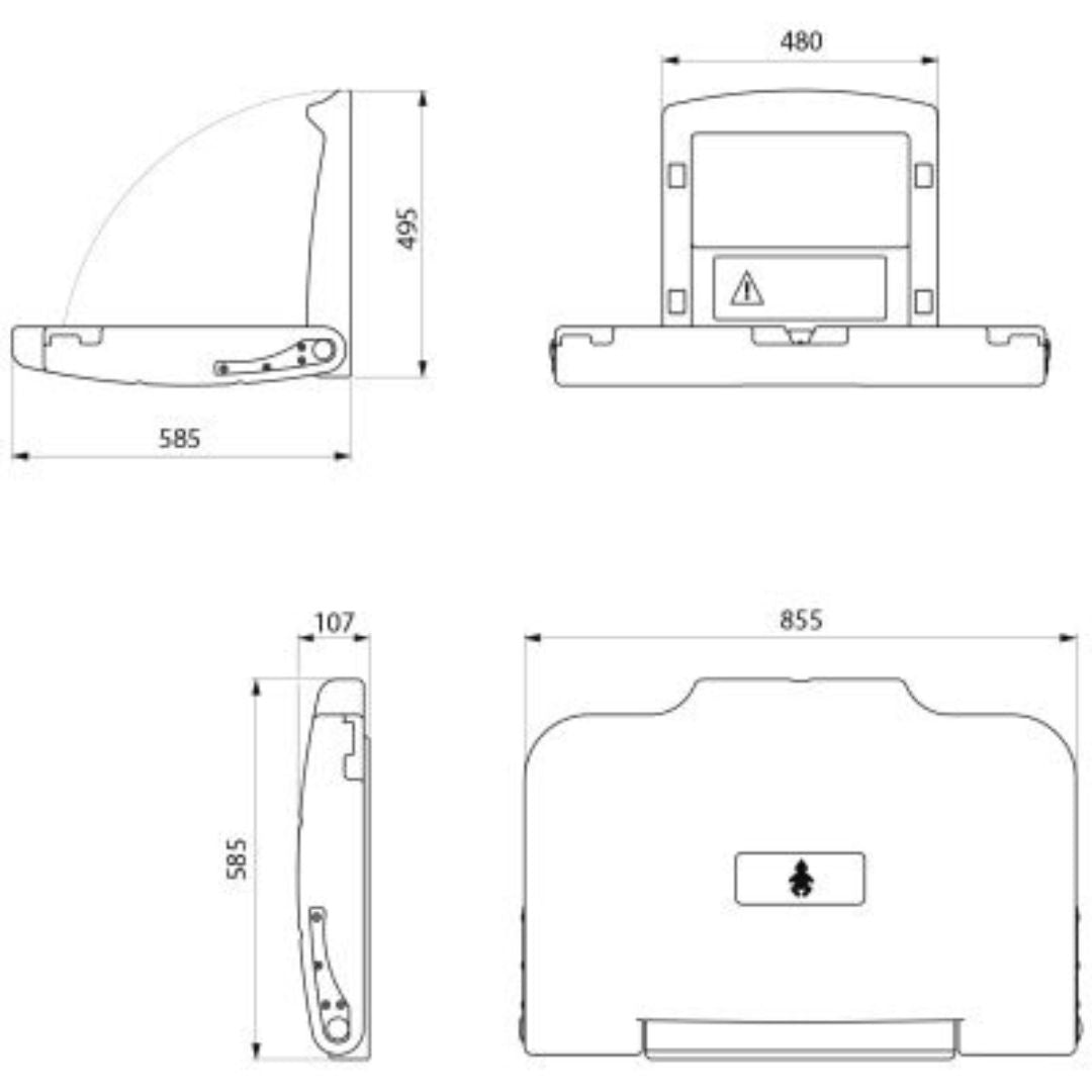 510700 Wall-Mounted Changing Table