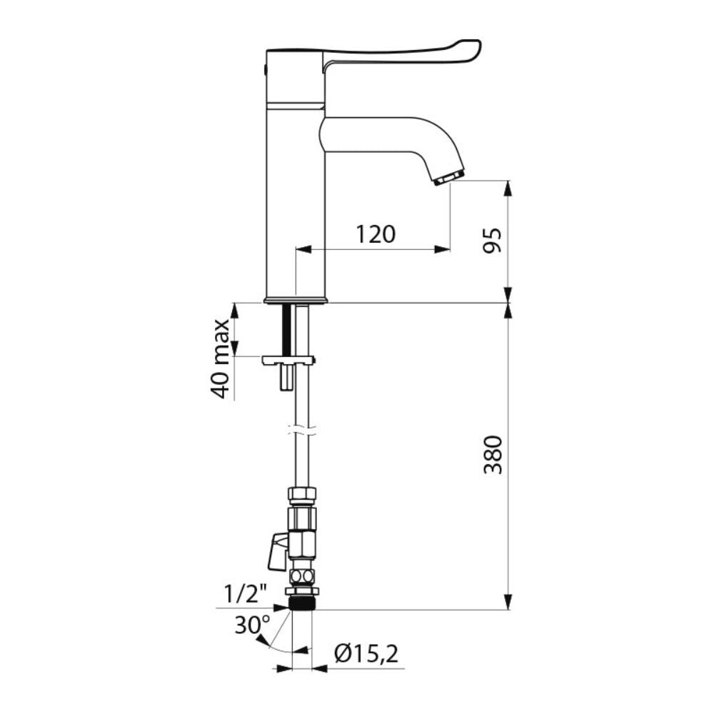 H9600610 SECURITHERM Miscelatore termostatico per lavabo