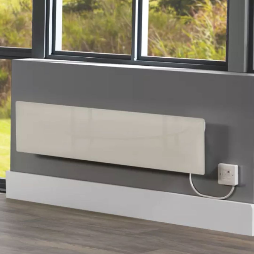 Clip-on Anthracite or White Glass Front for Dimplex Alta Wi-Fi Panel Heater (20cm profile)