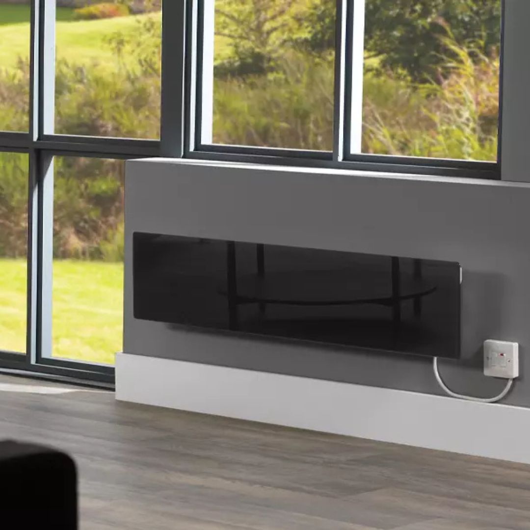 Clip-on Anthracite or White Glass Front for Dimplex Alta Wi-Fi Panel Heater (20cm profile)