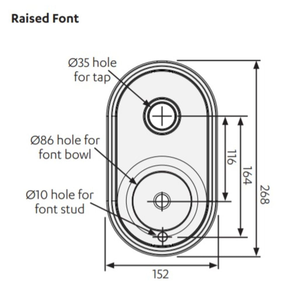 HydroTap Integrated Raised Font (95258 / 95258Z03)