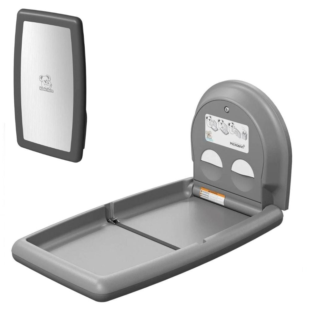 KB301SS Koala Kare Station à langer verticale en placage d'acier inoxydable montée en surface