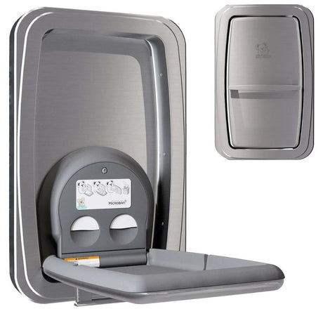 KB311-SSWM-EN Vertical Stainless Steel Surface-Mounted Baby Changing Station