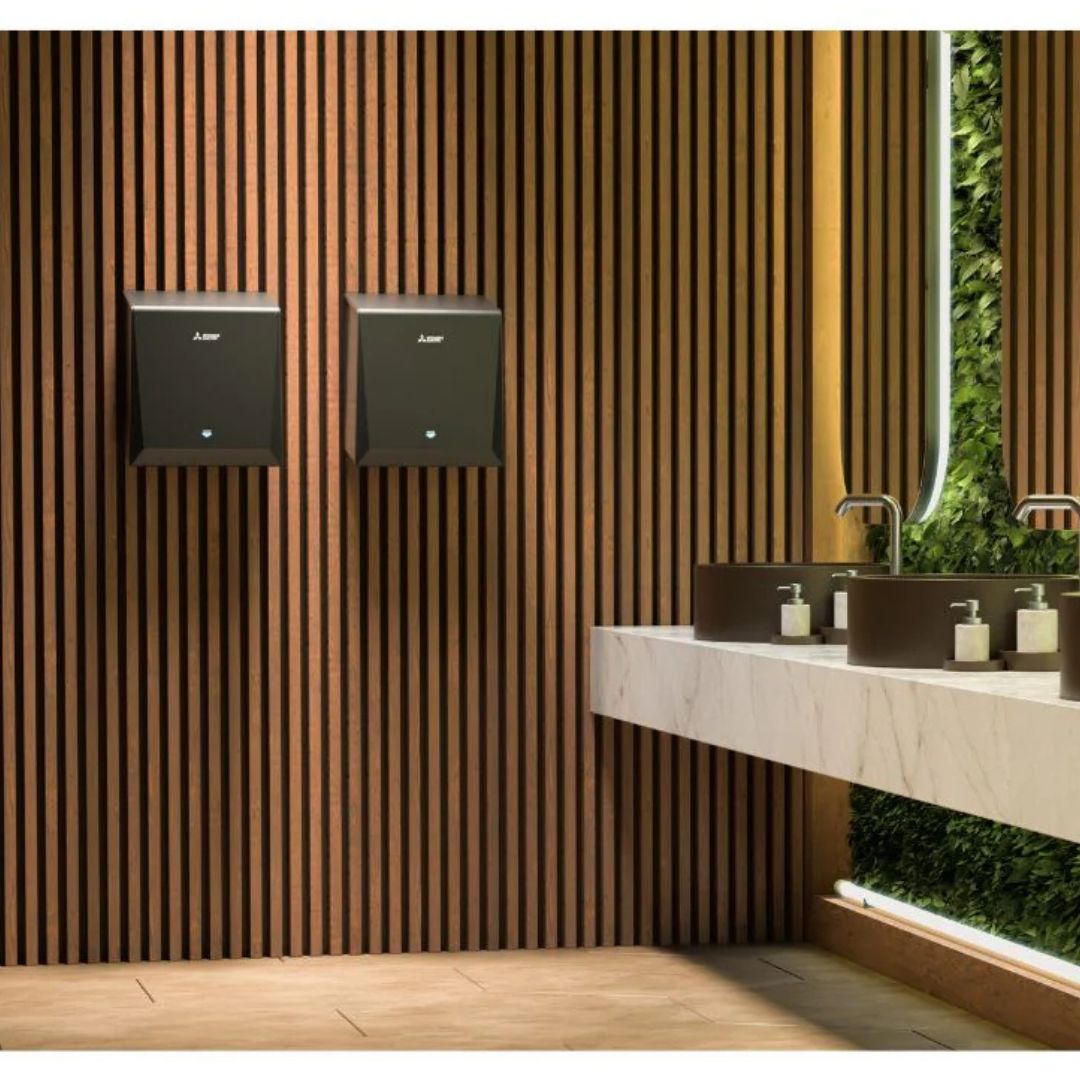 Mitsubishi Jet Towel Wave u02 Smart Hand Dryer - Black