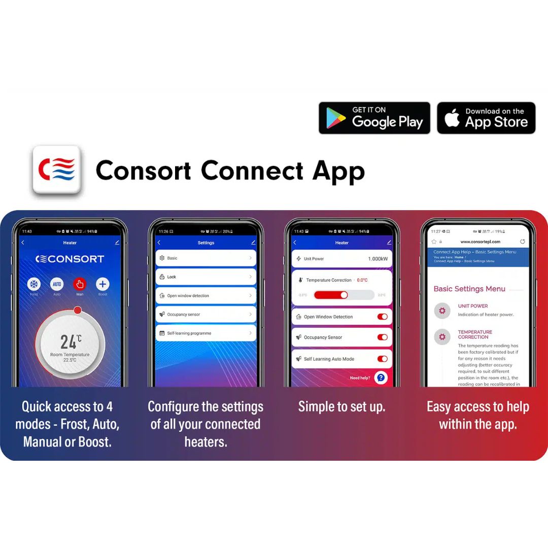 PLSTiE Slimline LST Fan Heater Panel With Wi-Fi (PLSTI050EWIFI, PLSTI075EWIFI, PLSTI100EWIFI, PLSTI150EWIFI)