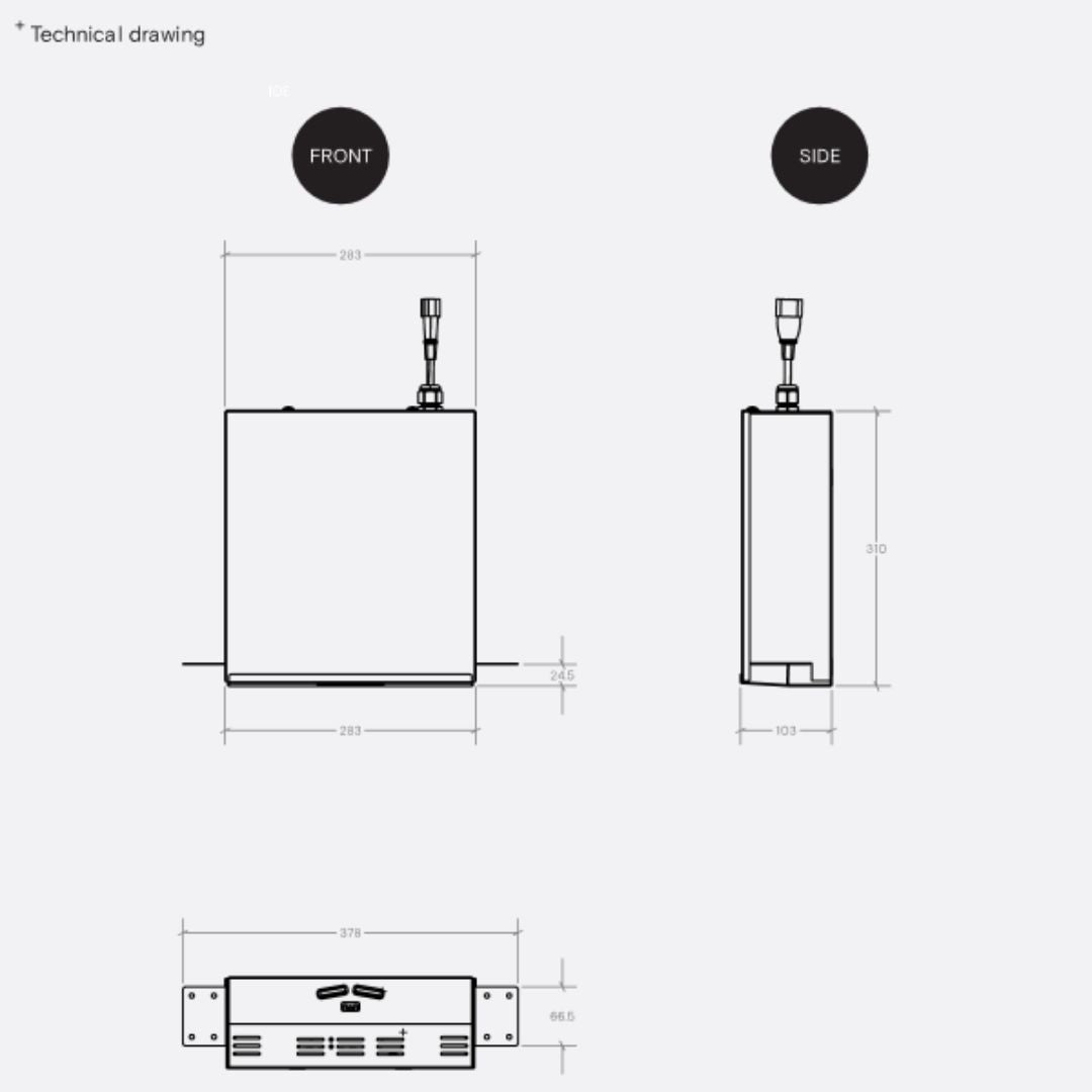 Splash Lab dietro l'asciugamani a specchio TSL.3012