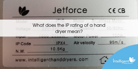What does the IP rating of a hand dryer mean?