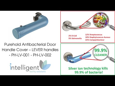 Couvercle de poignée de porte antibactérien Purehold pour poignées à levier droit
