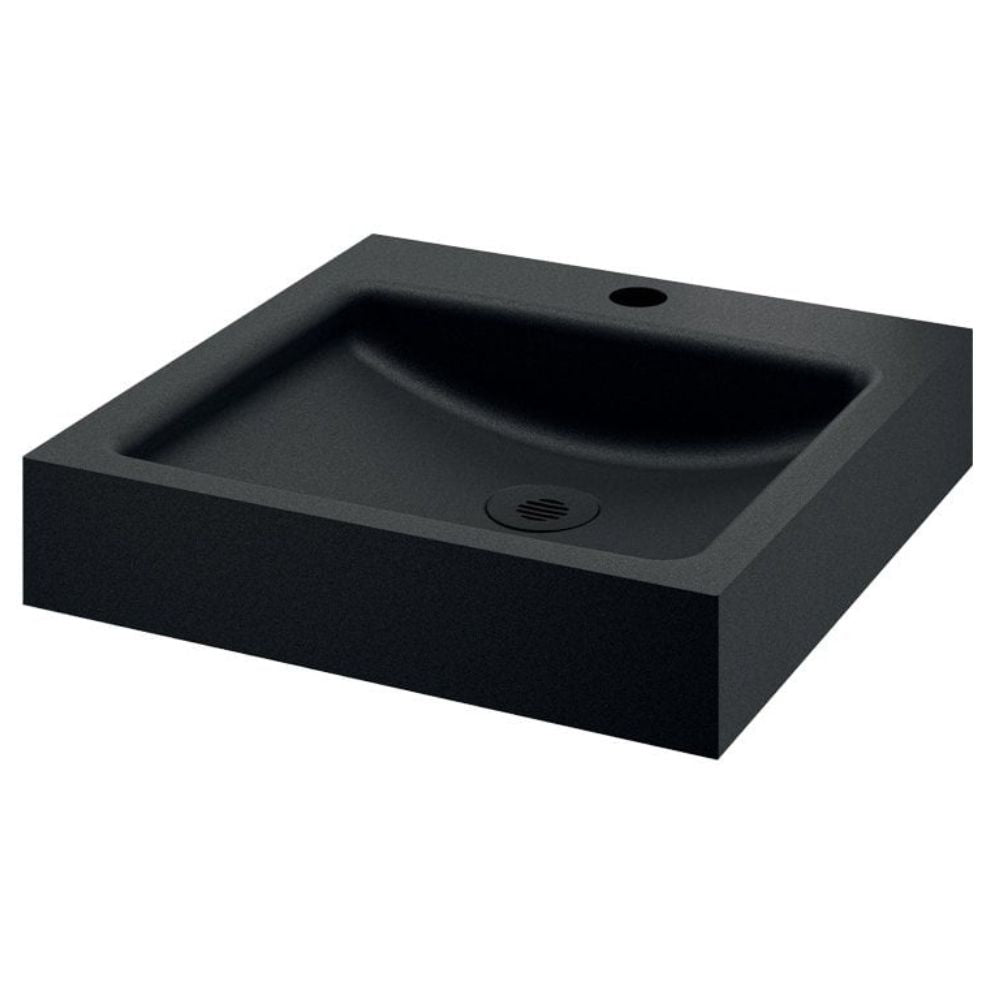 UNITO 395x405 Wall Mounted Stainless Steel Basin with Ø35 Centre Tap Hole 121830 / 121830BK