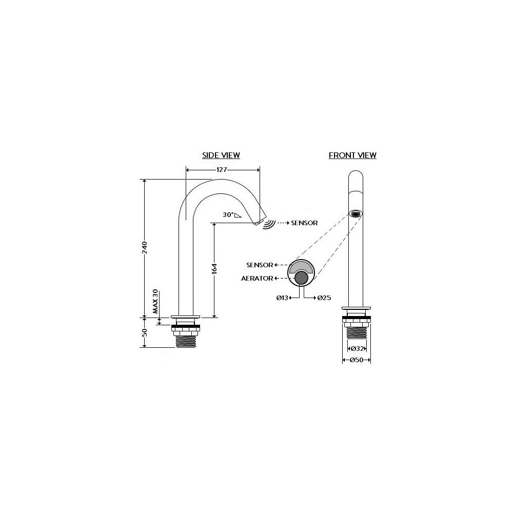 AQUAZONE AQUAECO High Mono Sensor Tap