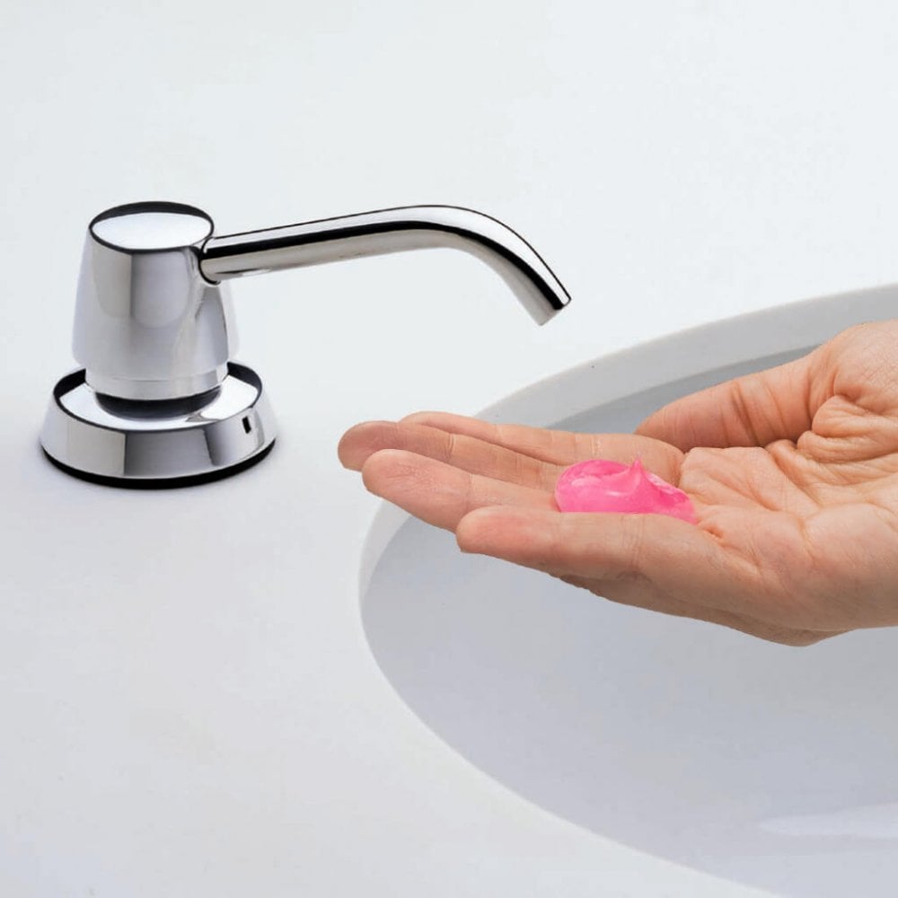 B-82216 Dispenser di sapone da 600 ml montato sul lavandino con beccuccio da 150 mm