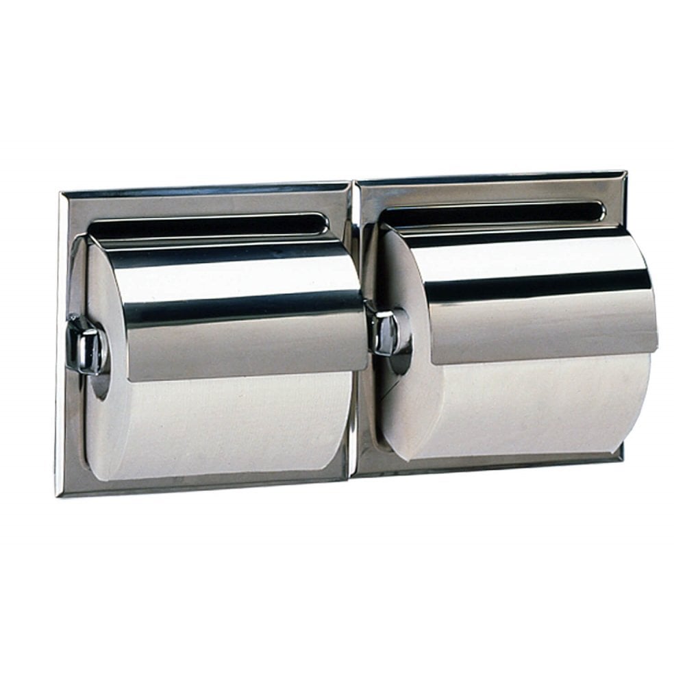 B-699 / B-6997 Portarotolo doppio da incasso con coperchio