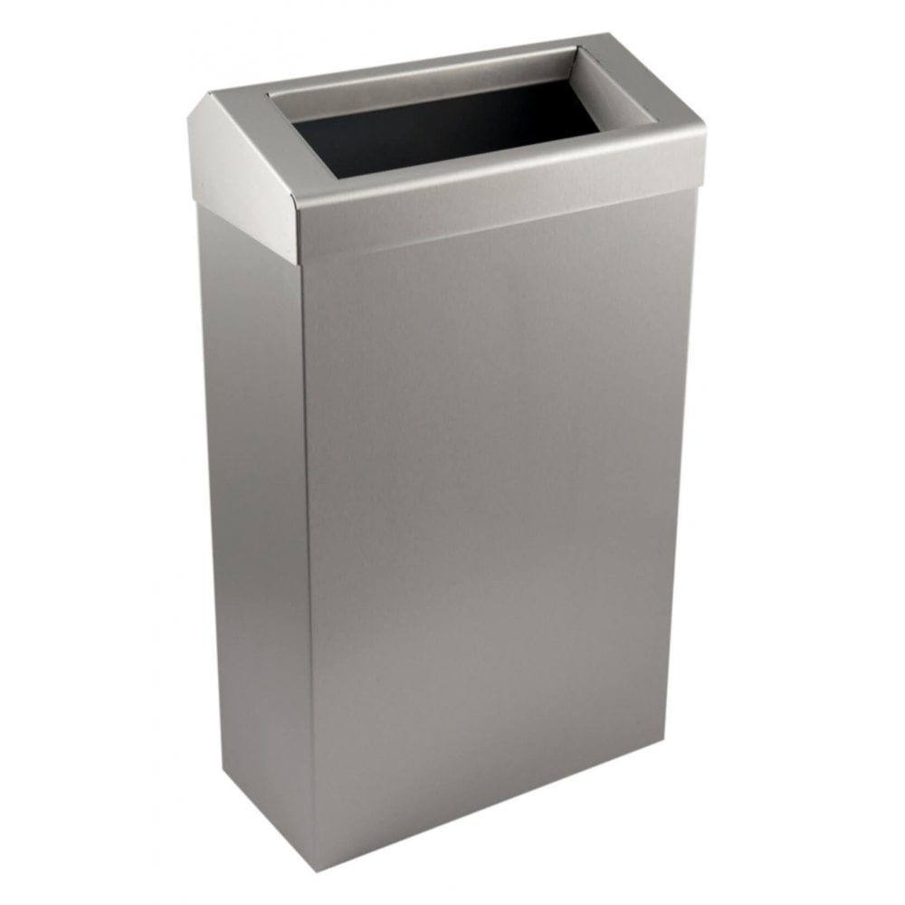 Vivo Stainless Steel Series 30Ltr Slim Bathroom Bin with Chute Style Lid