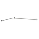 B-5837.99 Horizontal Bathroom 32mm Diameter Grab Rail for Two Walls with Peened Gripping Surface (1010 x 1465mm)