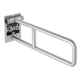 B-4998.99 735mm Stainless Steel Drop-down Grab Bar with Peened Finish