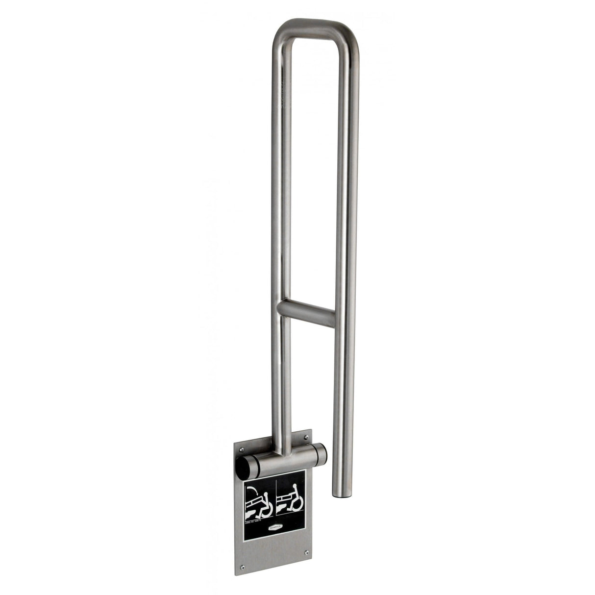 B-4998.99 735mm Stainless Steel Drop-down Grab Bar with Peened Finish