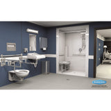 B-918116L Left-Hand Bariatric Folding Shower Seat