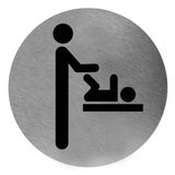 Stainless Steel Self-Adhesive Baby Changing Room Sign