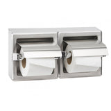 Porte-rouleau de papier toilette double en acier inoxydable