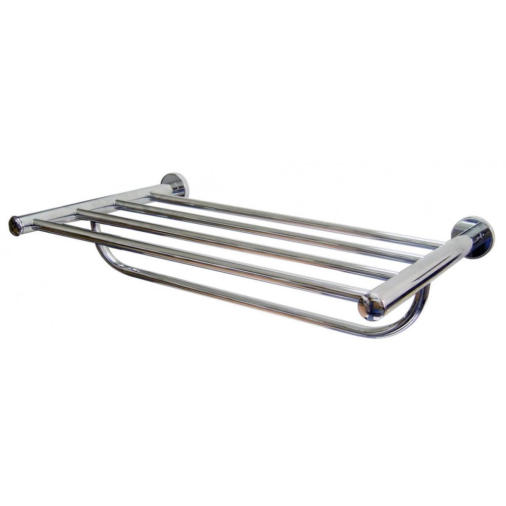 Mediclinics Chrome Plated Brass Towel Shelf with Rail