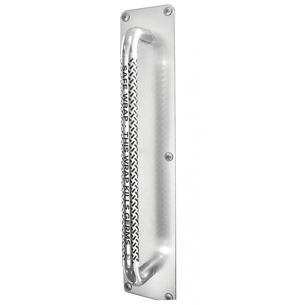 VERACO SAFE WRAP ™ Rivestimento antibatterico per maniglia trasparente per porta (100 mm x 250 mm)