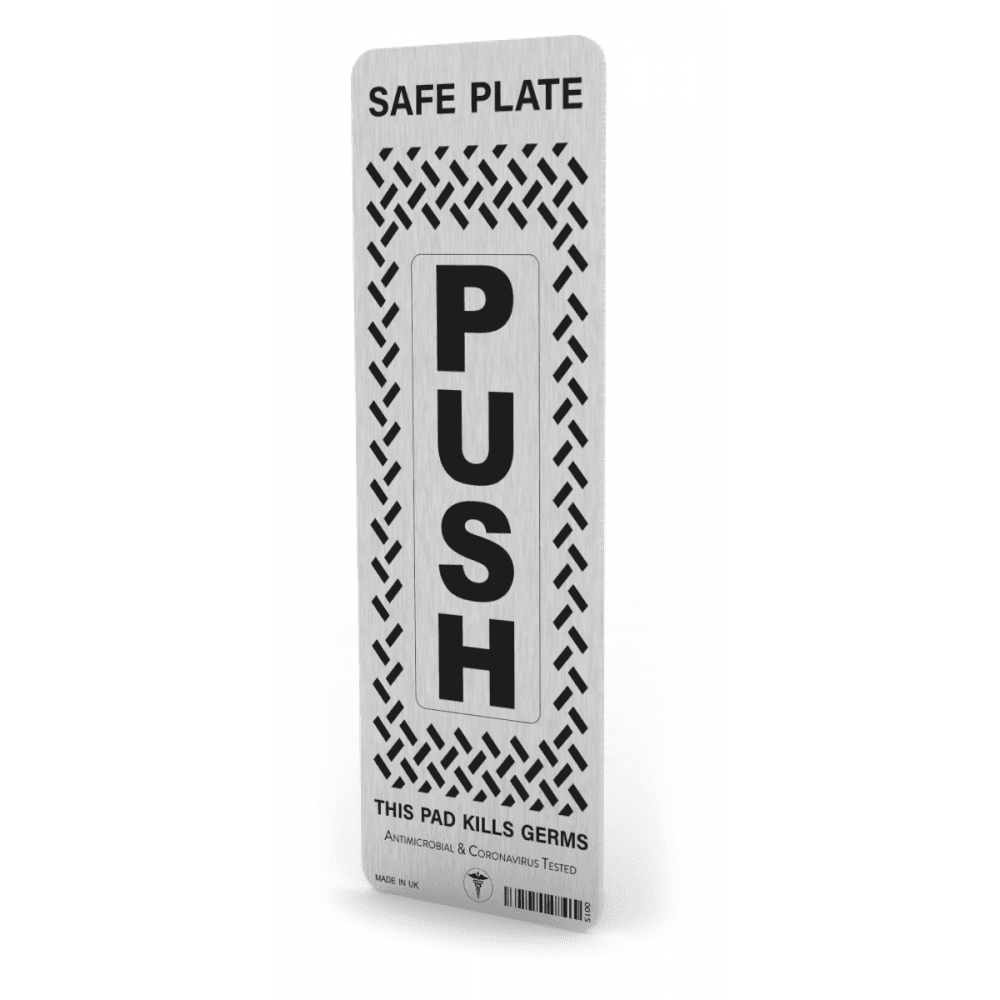 VERACO SAFE PLATE ™ Antibacterial Aluminium Push Plate