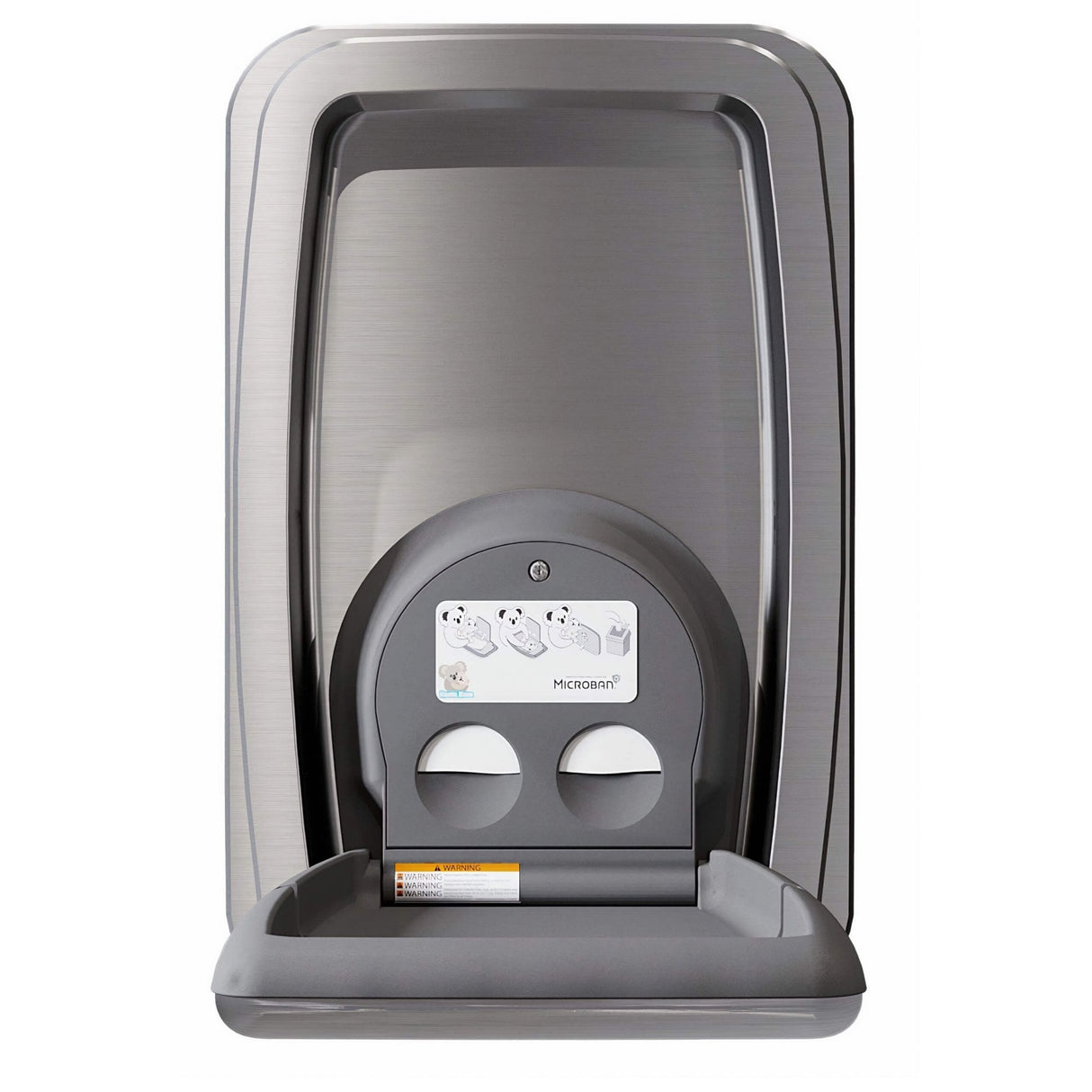 KB311-SSWM-EN Vertical Stainless Steel Surface-Mounted Baby Changing Station