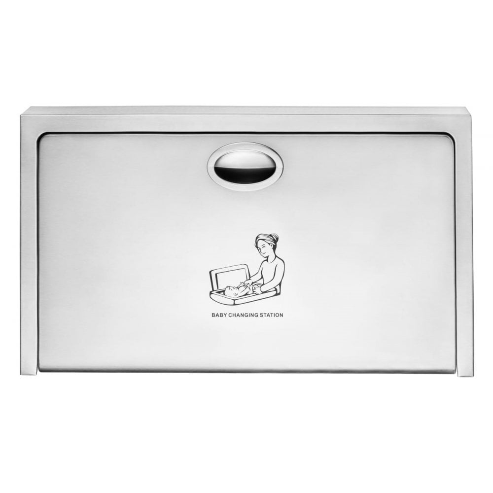 Stainless Steel Horizontal Surface-Mounted Baby Changing Station