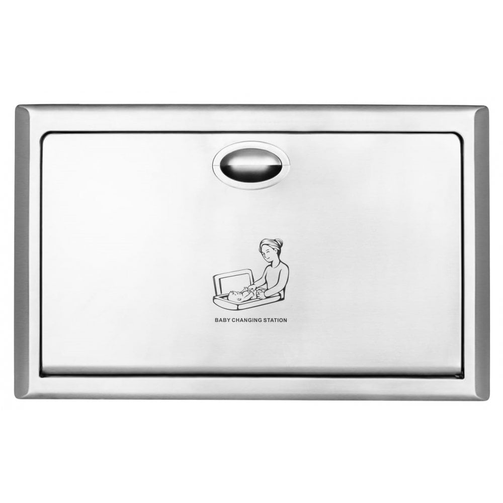 Stainless Steel Horizontal Recessed Baby Changing Station