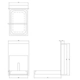 BC100SV-R Dolphin Recessed Vertical Type 304 Stainless Steel Baby Changing Station