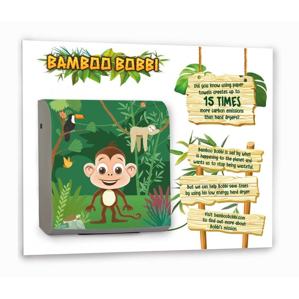 Bamboo Bobbi Child Friendly Hand Dryer Hand Dryer for Schools Quiet