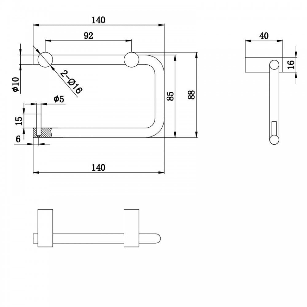 BC270-1 / BC270-1B Dolphin Single Stainless Steel Toilet Roll Holder