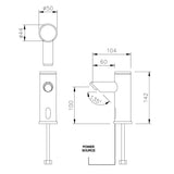 DB200 / DB225 Series Dolphin Chrome Plated Brass Infrared Sensor Tap