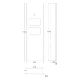 SS2480 Allgood Modric Series Recessed 316 Stainless Steel Paper Towel Dispenser and Bin Panel