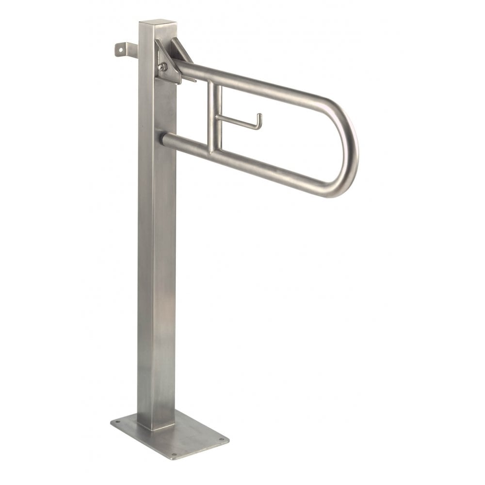 BGC2710 / BGC710 Mediclinics Medinox Series ø32mm Vertical Swing Grab Bar With Toilet Roll Holder