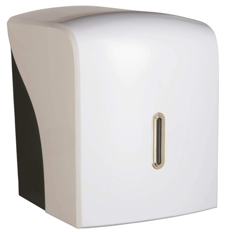 Vivo Halo Series ABS Plastic Centre Feed Satin White Paper Towel Dispenser