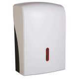 Vivo Halo Series ABS Plastic Satin White Paper Towel Dispenser